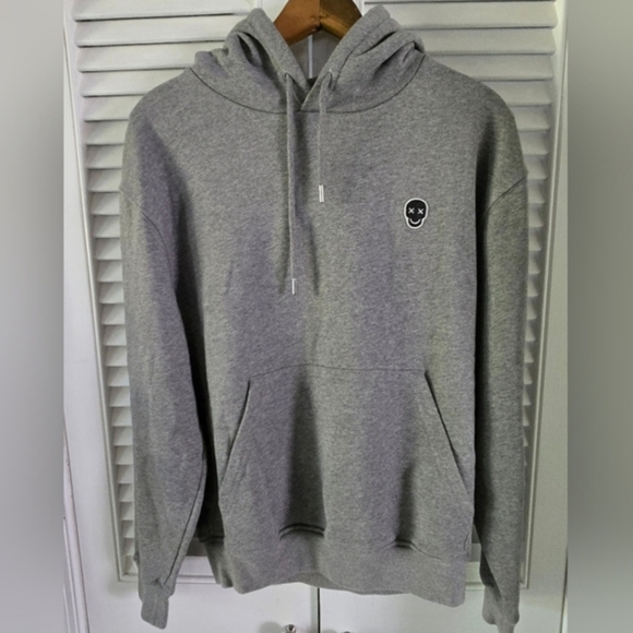 The Kooples Gray Skull Patch Hoodie Small - Picture 2 of 7